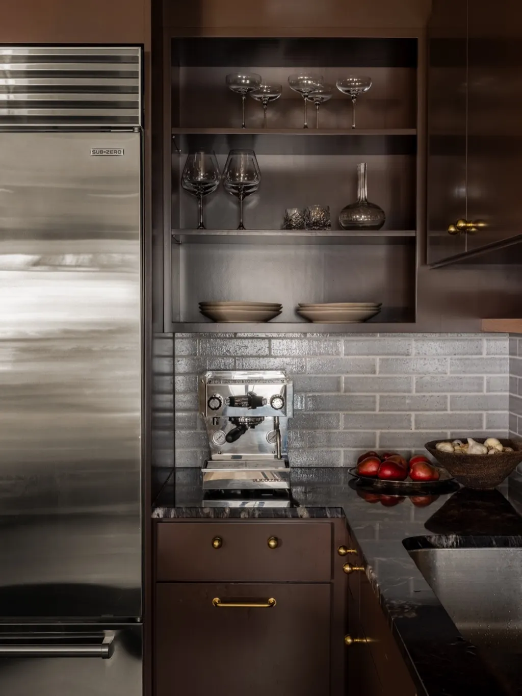 Queen Anne Crestside featuring kitchen espresso station open shelving